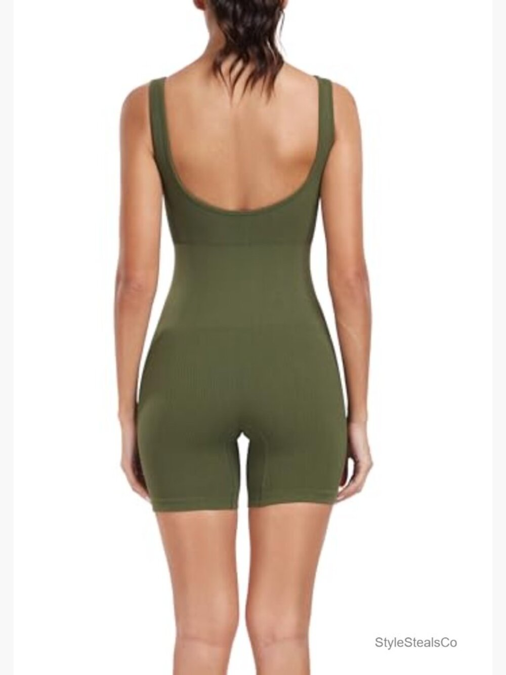 Maternity Seamless Yoga Jumpsuit One Piece Bodysuit Square Neck Romper - Picture 5 of 5